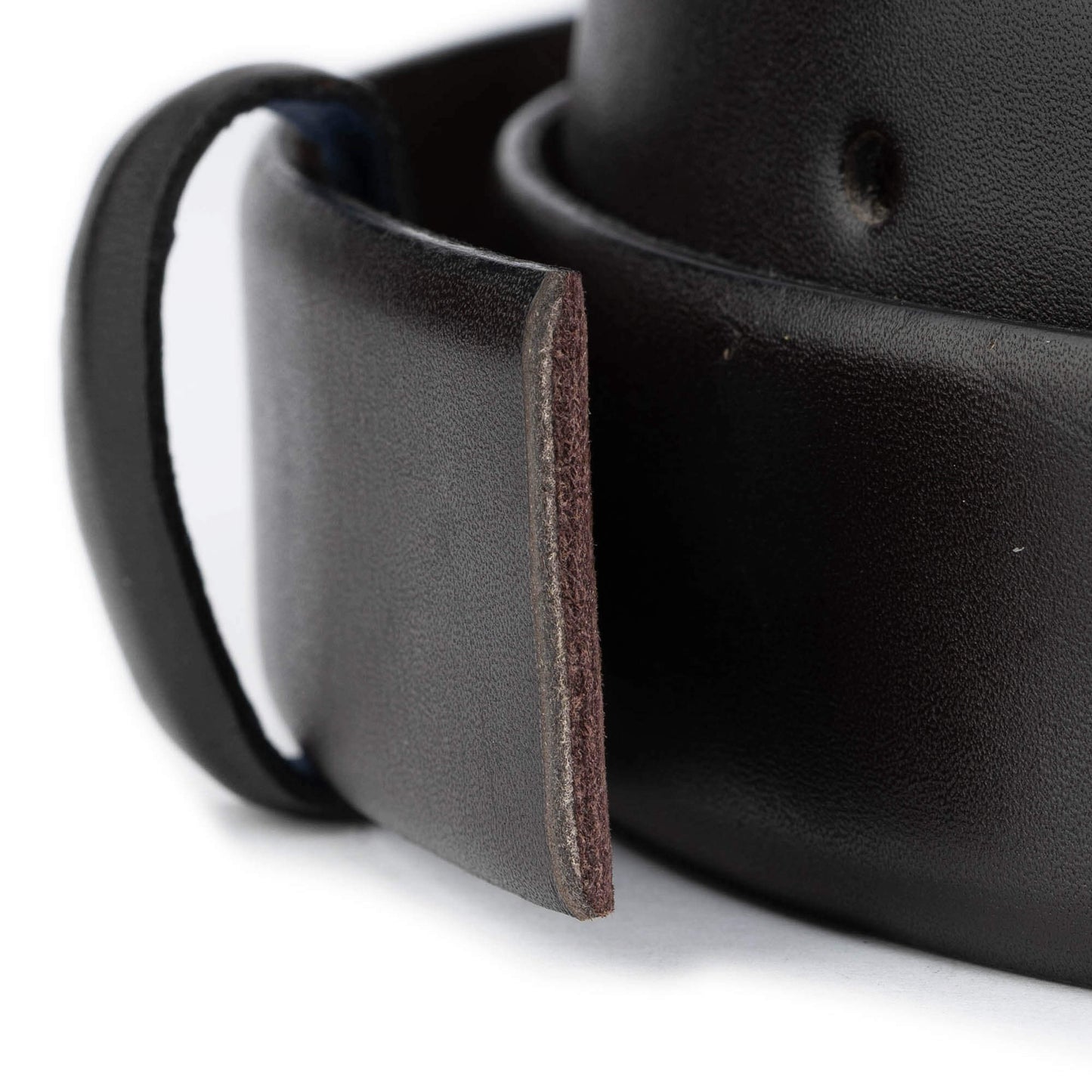 3.5 cm Top Quality Dark Brown Leather Belt Strap For Dunhill Buckles Replacement