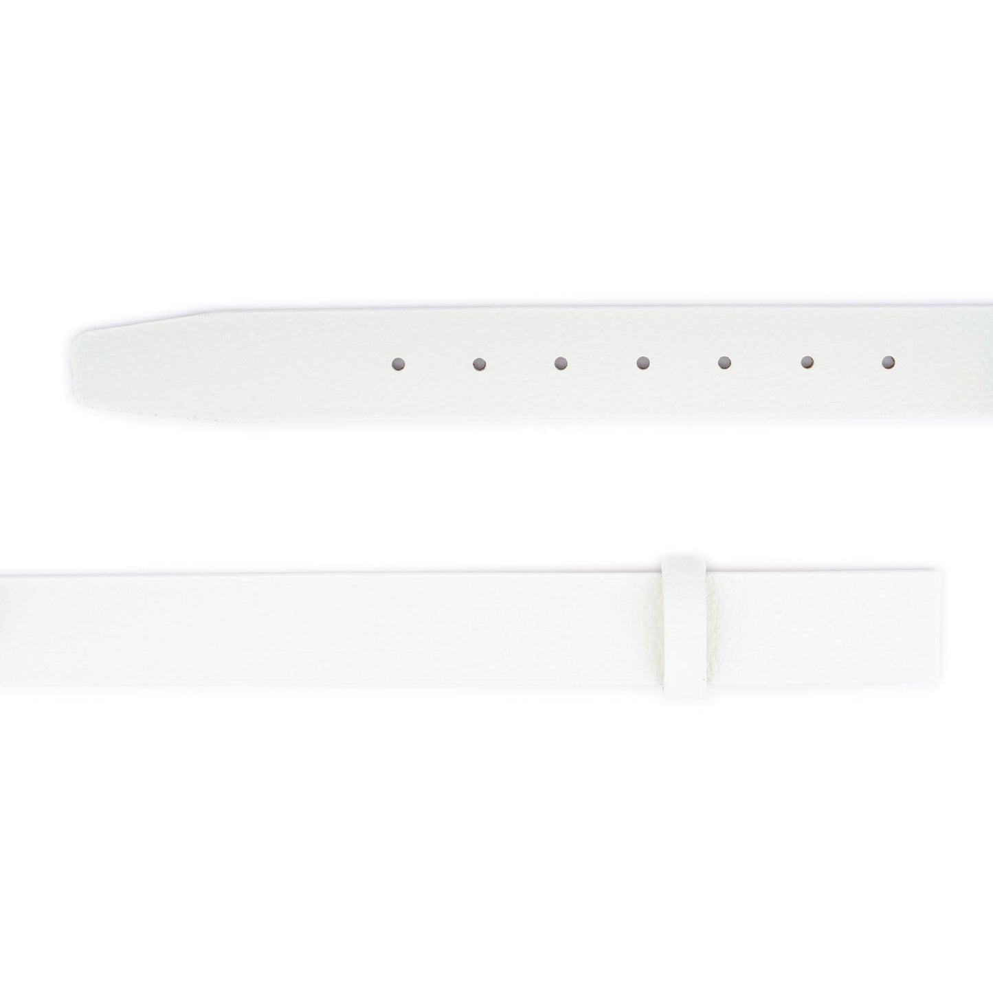 3.5 cm White Pebbled Leather Belt Strap For Ferragamo Buckles Replacement