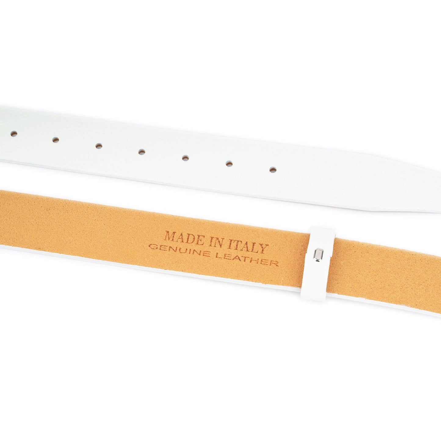 3.5 cm White Pebbled Leather Belt Strap For Dunhill Buckles Replacement