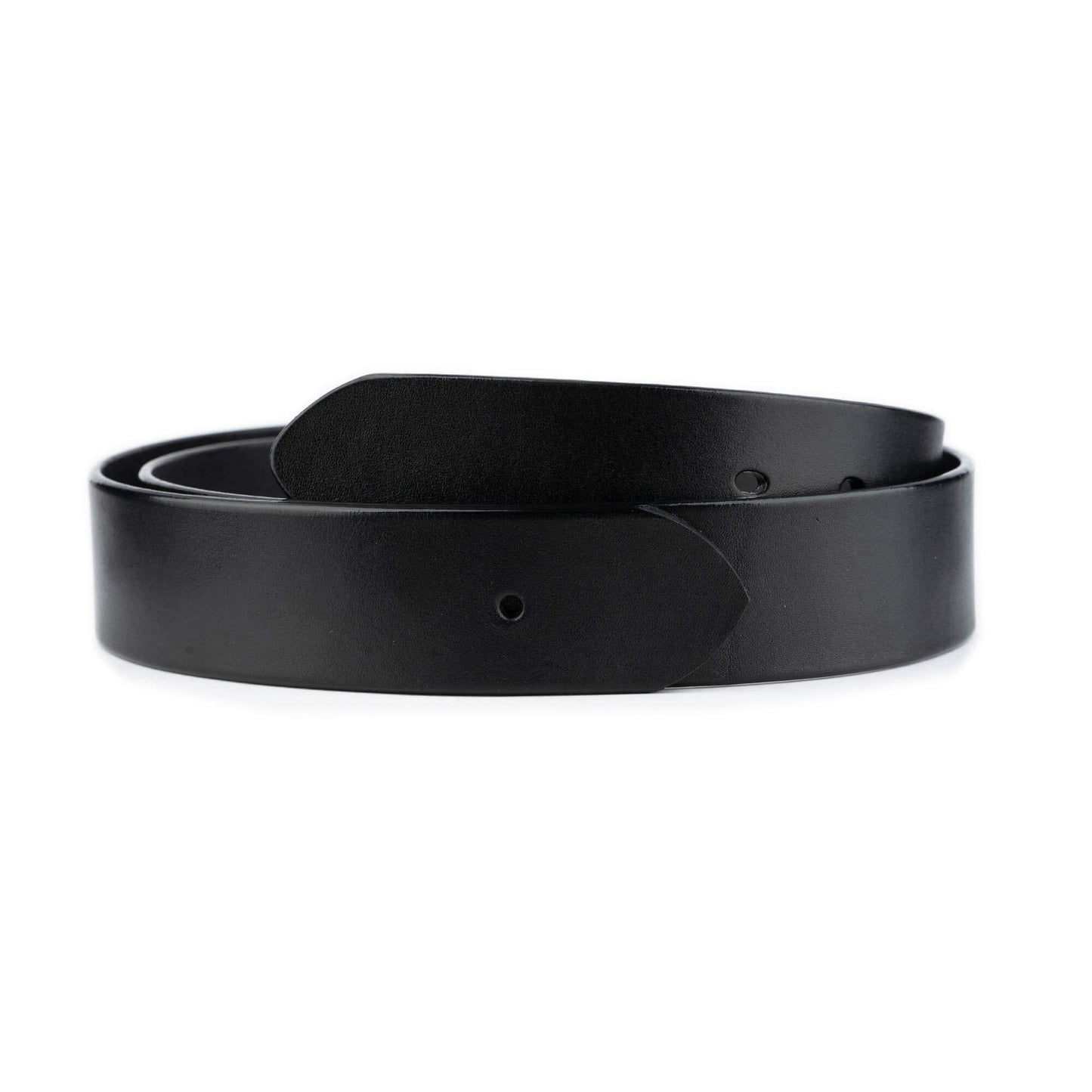 4.0 cm Black Thick Leather Belt Strap For Ferragamo Buckles Replacement Pre-made Hole