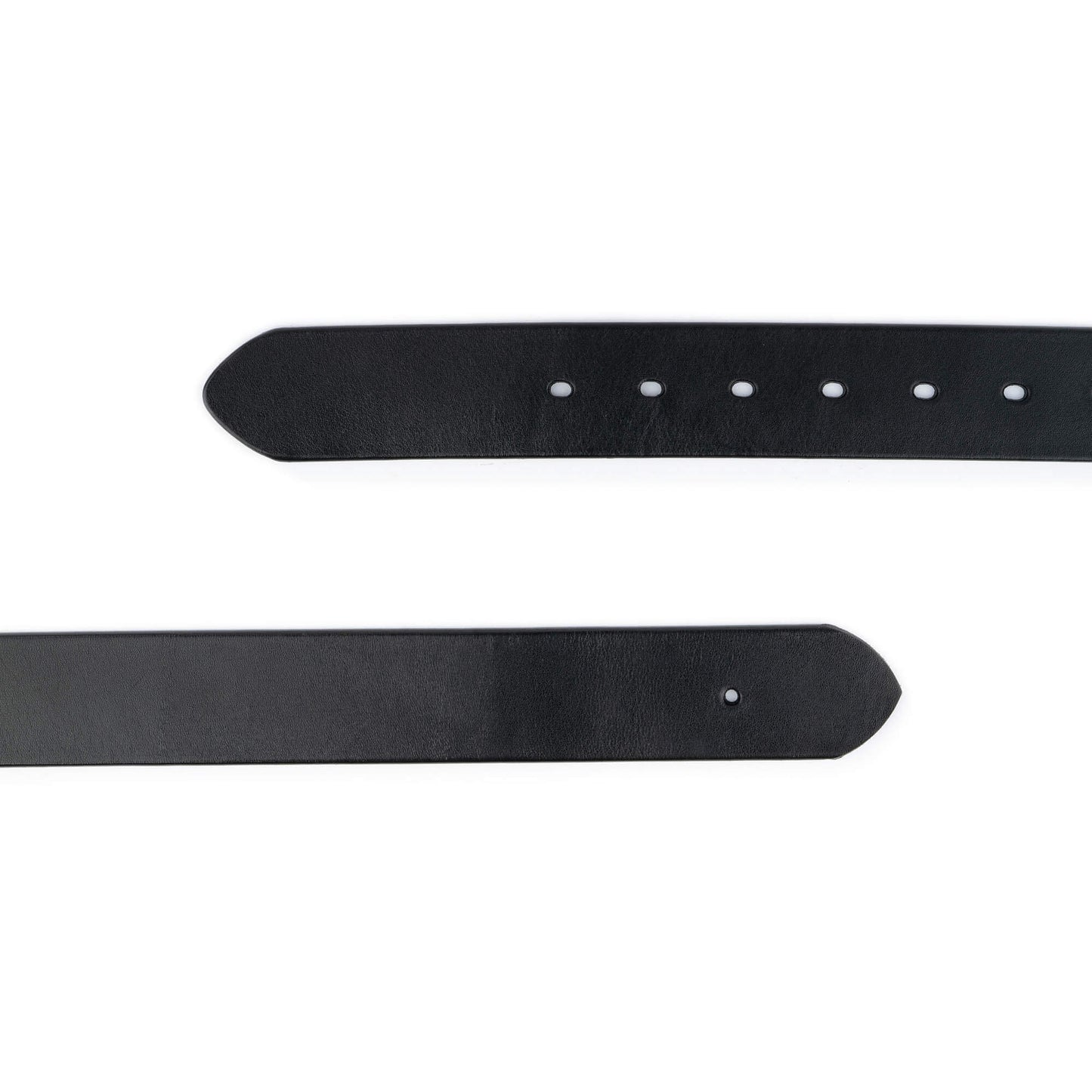 4.0 cm Black Thick Leather Belt Strap For Versace Buckles Replacement Pre-made Hole