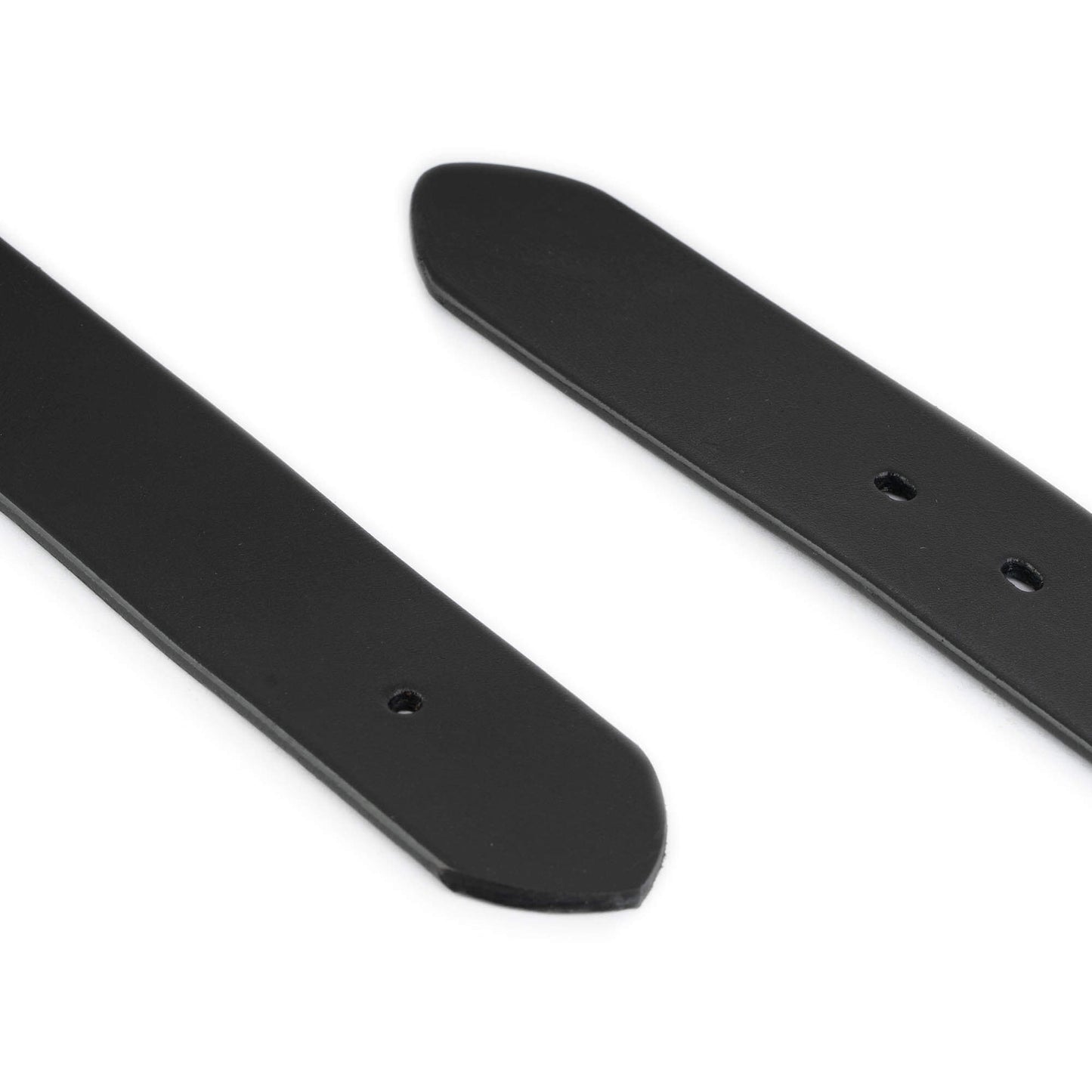 4.0 cm Black Thick Leather Belt Strap For Dunhill Buckles Replacement Pre-made Hole
