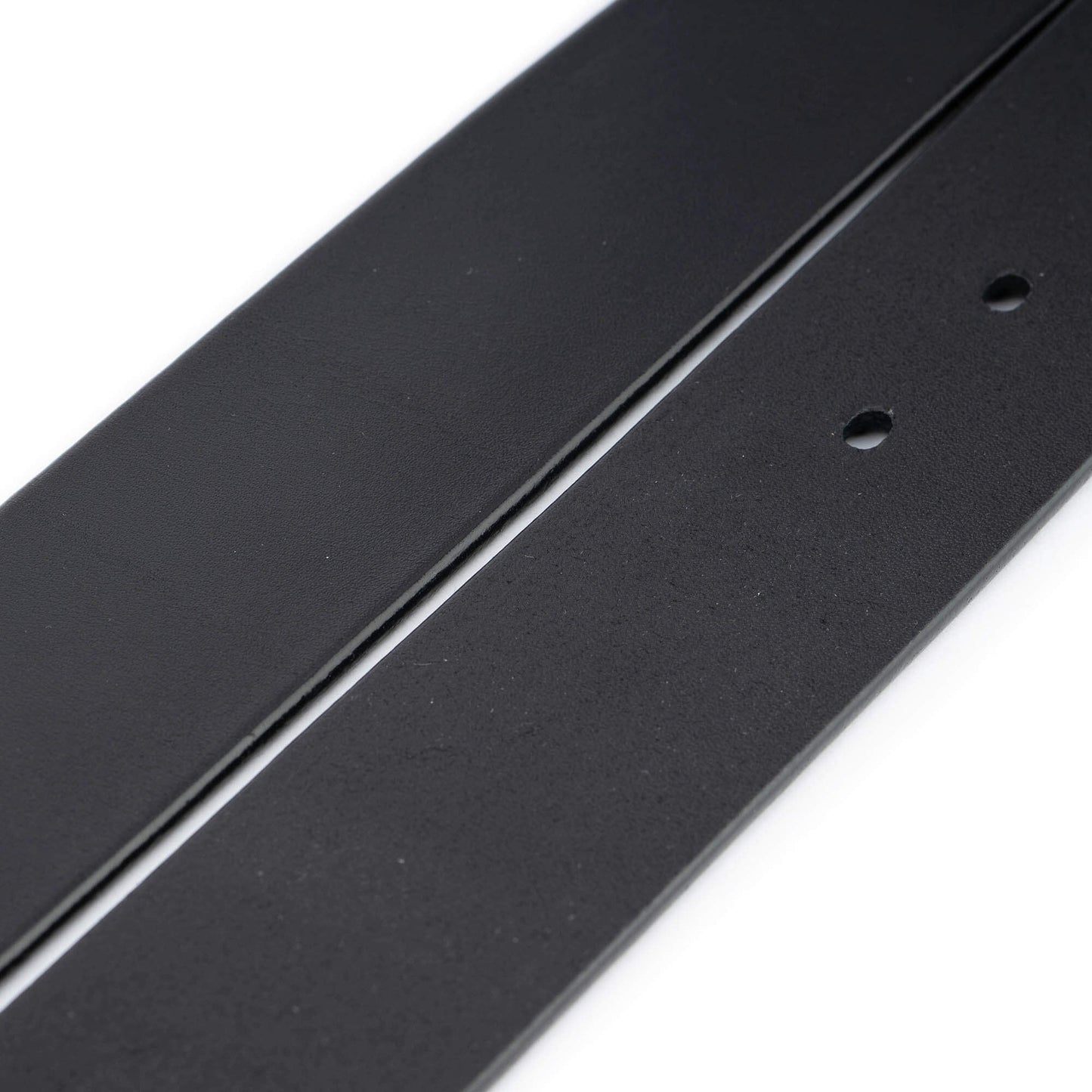 4.0 cm Black Thick Leather Belt Strap For Ferragamo Buckles Replacement Pre-made Hole