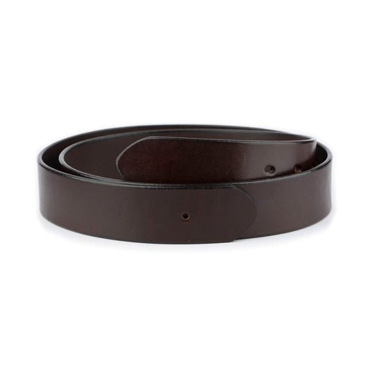 4.0 cm Brown Thick Leather Belt Strap For Ferragamo Buckles Replacement Pre-made Hole