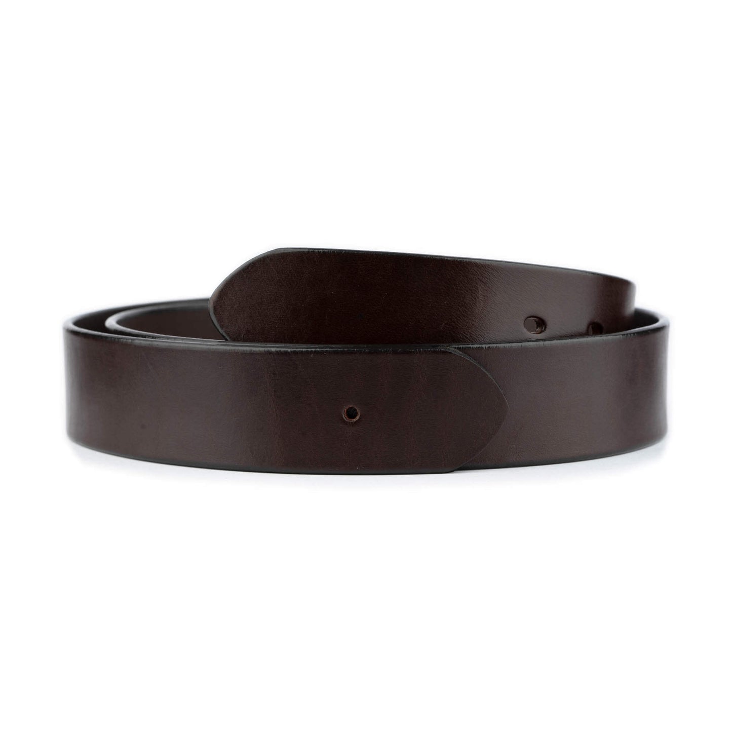 4.0 cm Brown Thick Leather Belt Strap For Dunhill Buckles Replacement Pre-made Hole