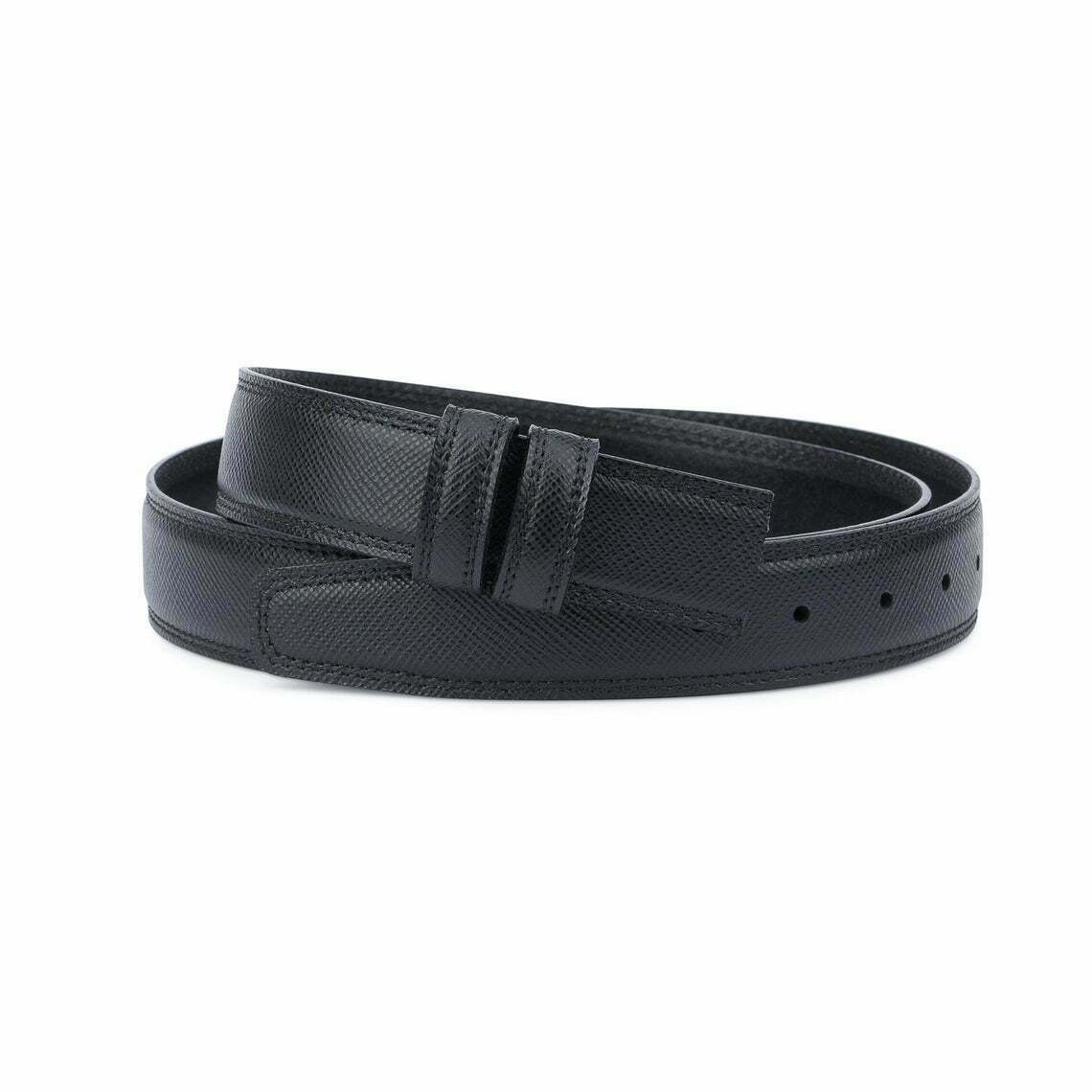 Saffiano Leather Belt Strap For Cartier Belts 35mm Mens Replacement Genuine