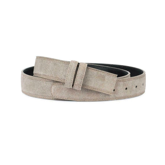 Taupe Suede Belt Strap Replacement For Dunhill Buckles 35mm Mens Womens Belts