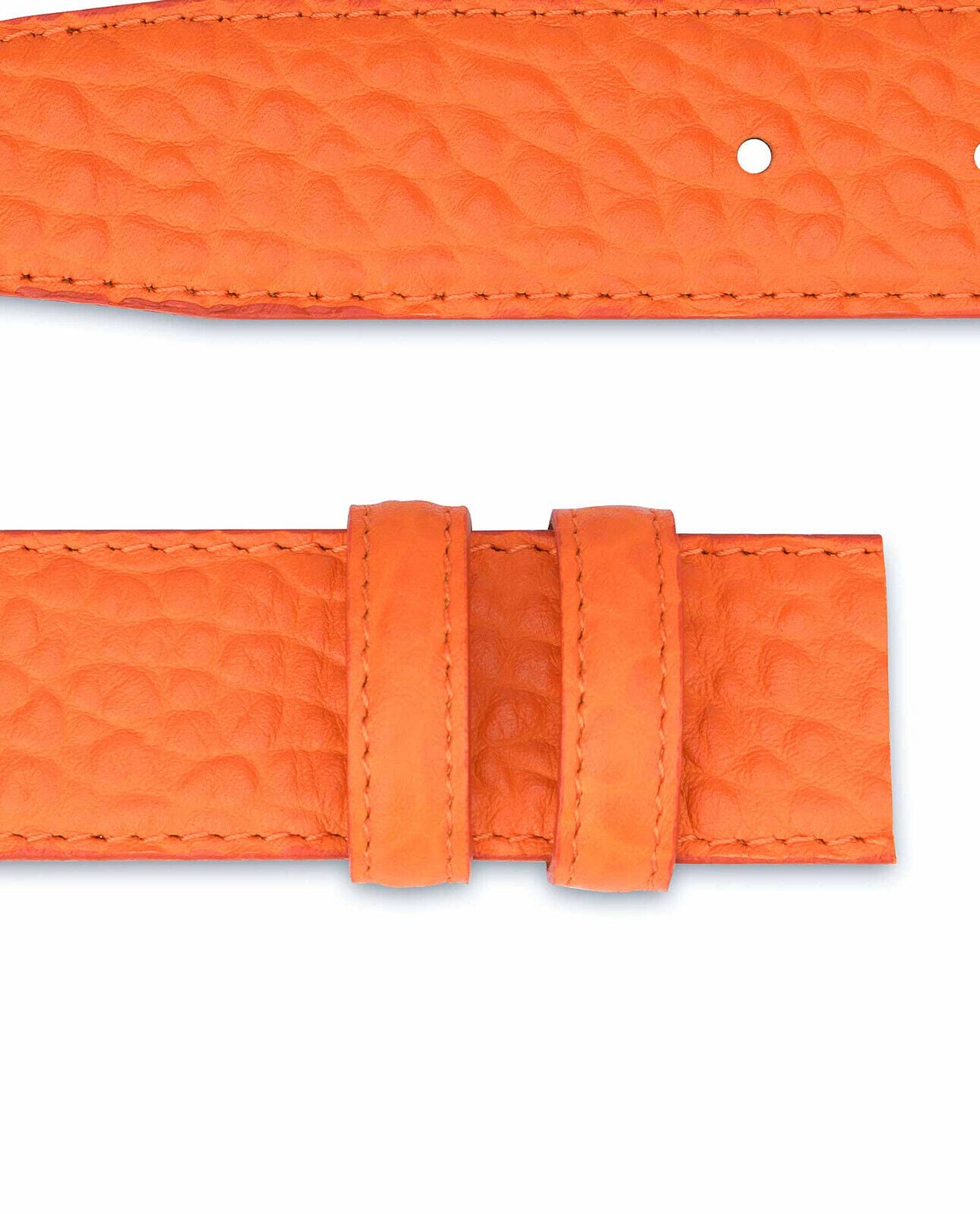 Replacement Belt Strap For Montblanc Buckles Mens Belts 35 Mm Orange Leather