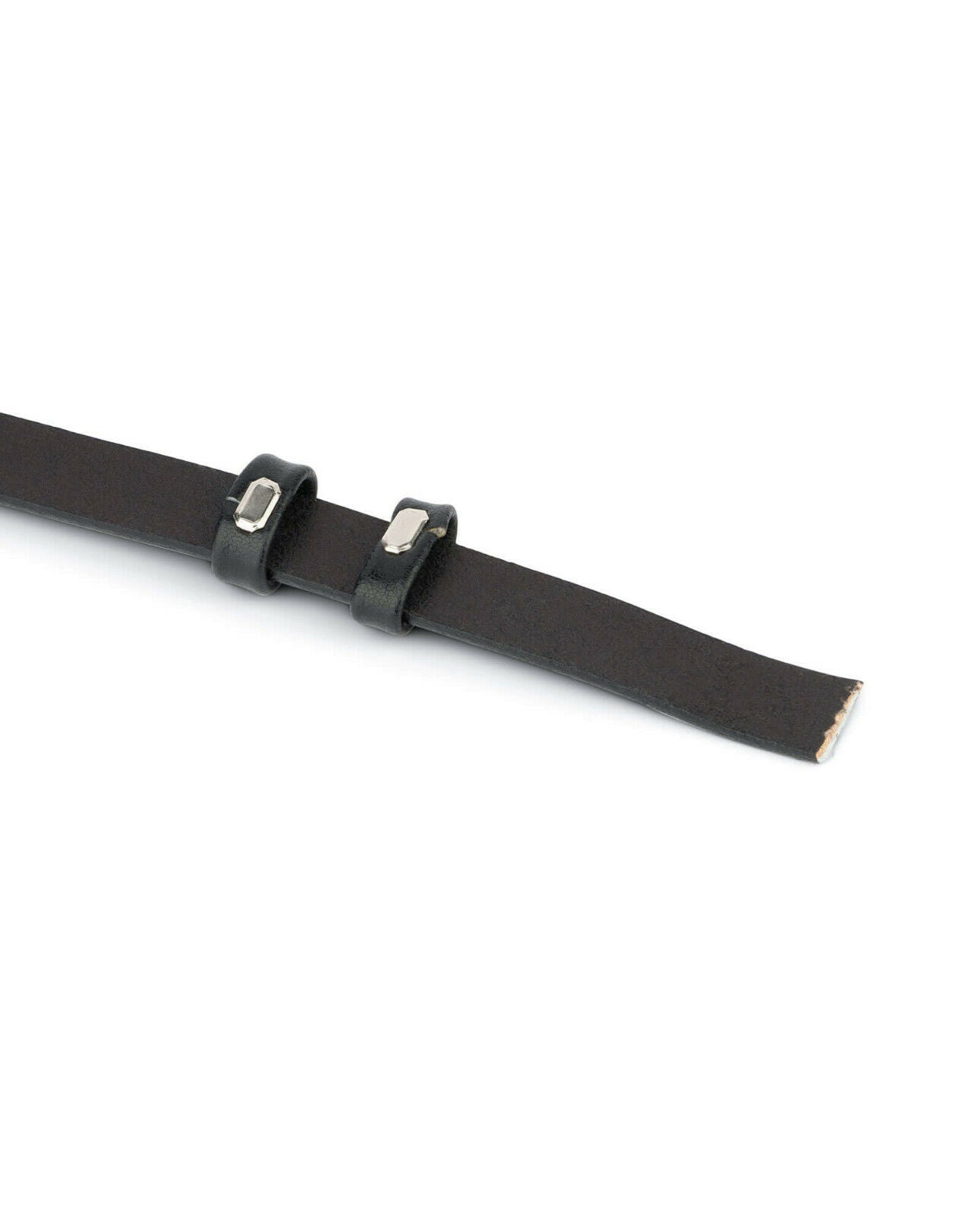 Womens Replacement Belt Straps For Ferragamo Buckle Black Thin 15 Mm Adjustable