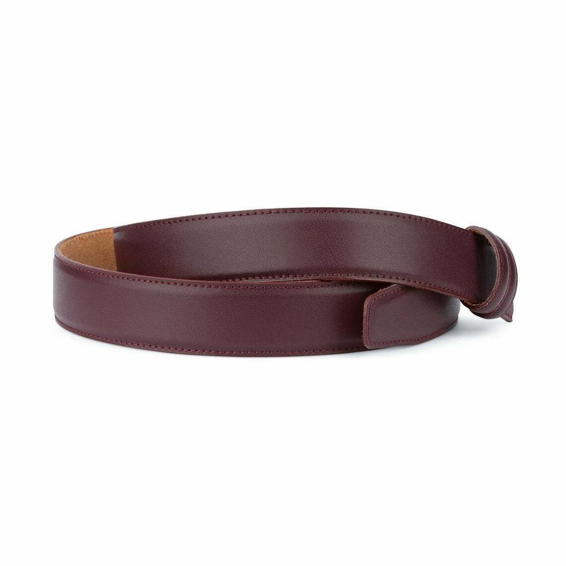 Burgundy Leather Belt Strap For Montblanc Buckles Mens Belts 1 3-8 Inch Red