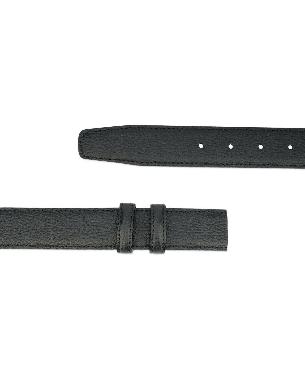 Black Leather Belt Strap For Montblanc Replacement Adjustable Genuine 35 Mm