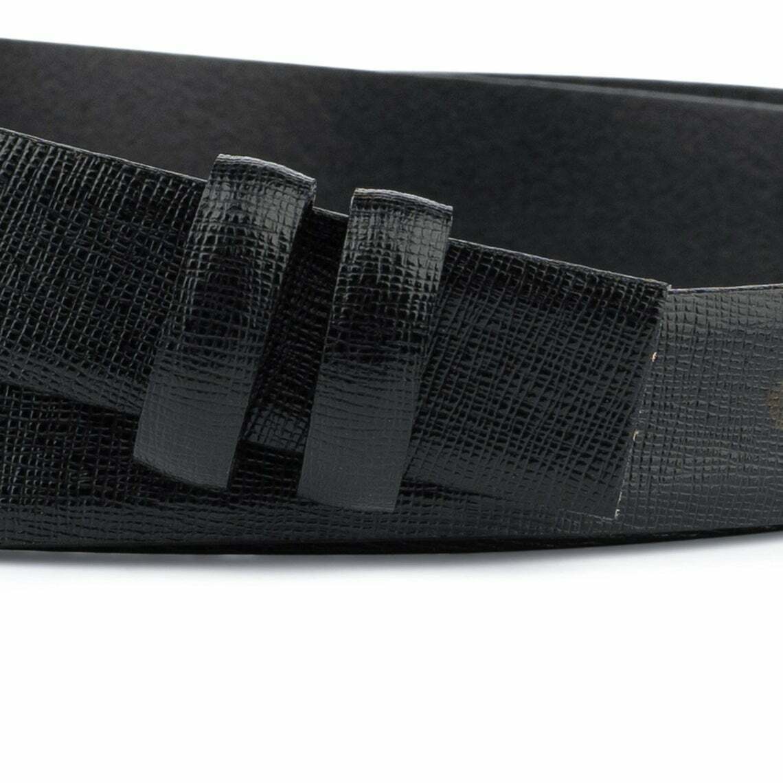 1 Inch Black Saffiano Belt Strap Mens Womens For Dunhill Buckles Thin Belt