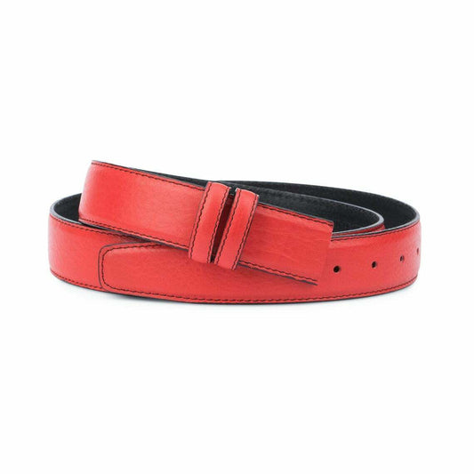 Red Leather Belt Strap Adjustable For Dunhill Buckles Mens Replacement 1 3-8''