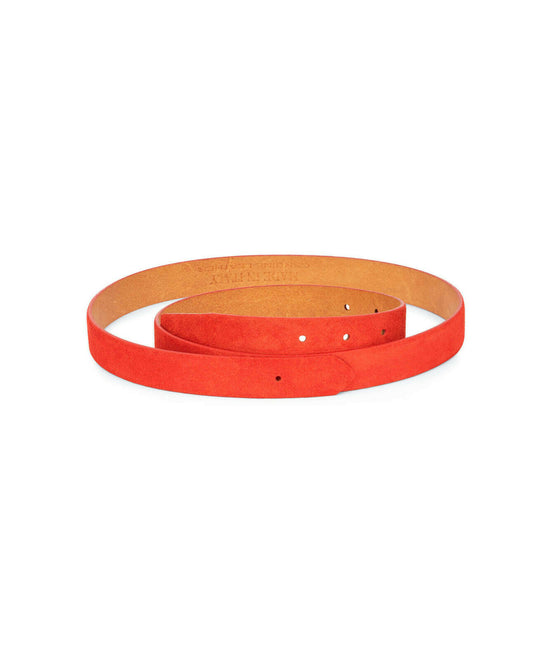 Red Suede Leather Belt Straps For Montblanc Replacement Mens Womens 1 Inch