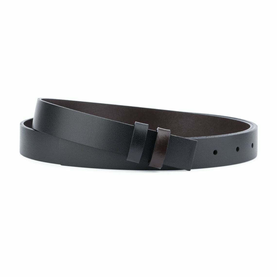 1 Inch Men's Reversible Belt Strap For Ferragamo Buckles Black Brown 25mm