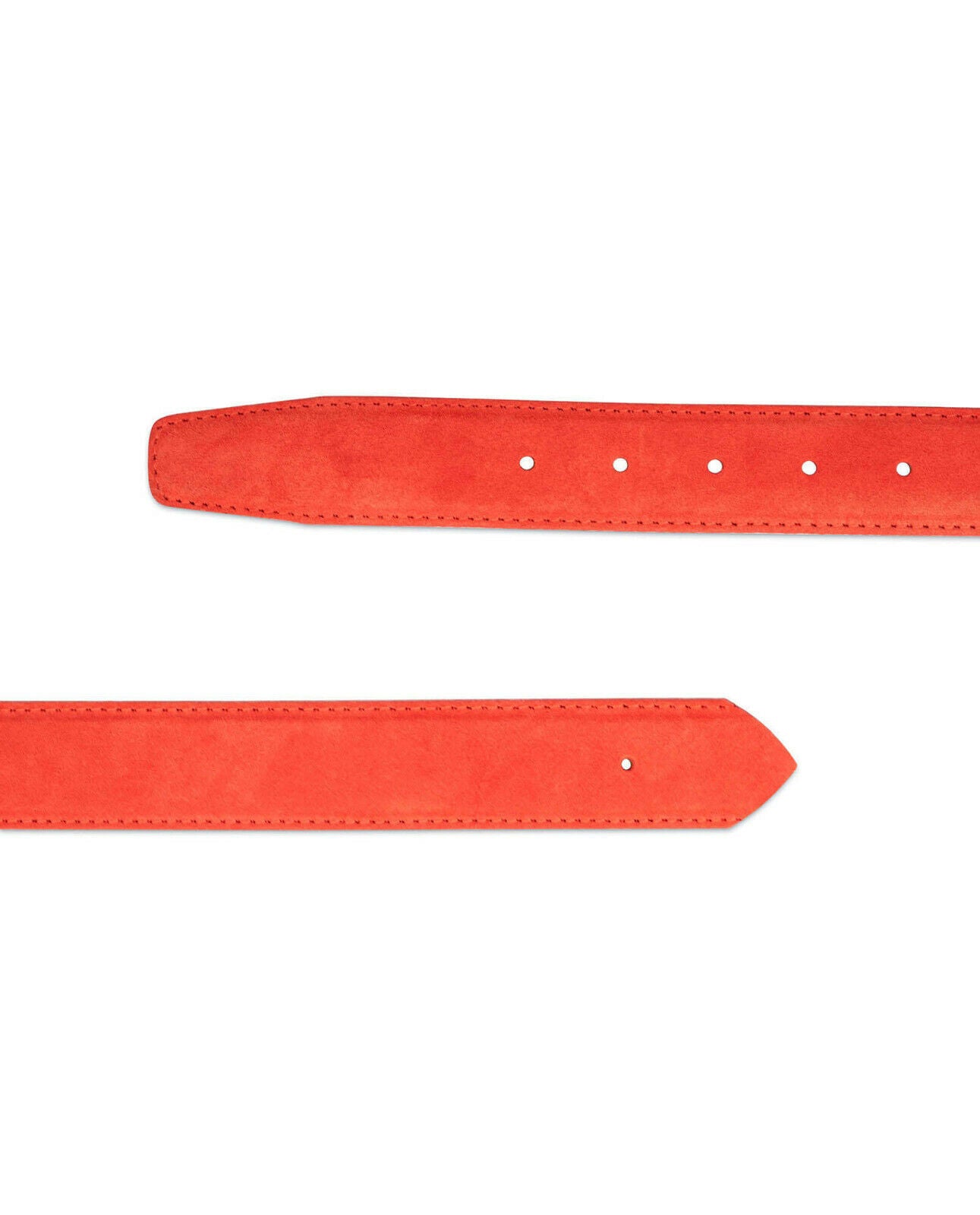 Red Leather Belt Strap Replacement For Dunhill Buckle Suede Mens 35 Mm