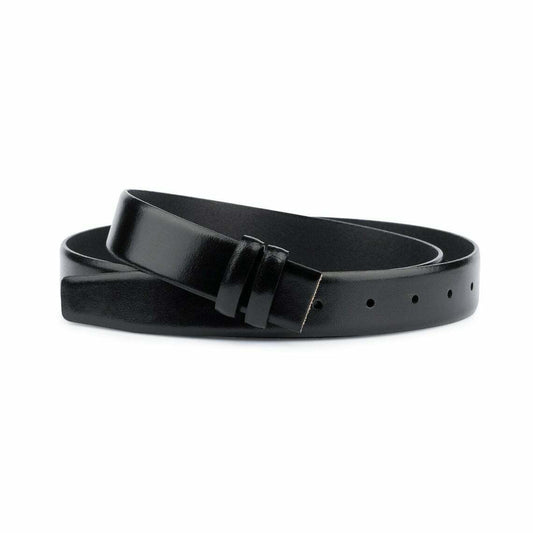 Mens Black Leather Belt No Buckle For Montblanc Mens Belts 30mm Dress Genuine