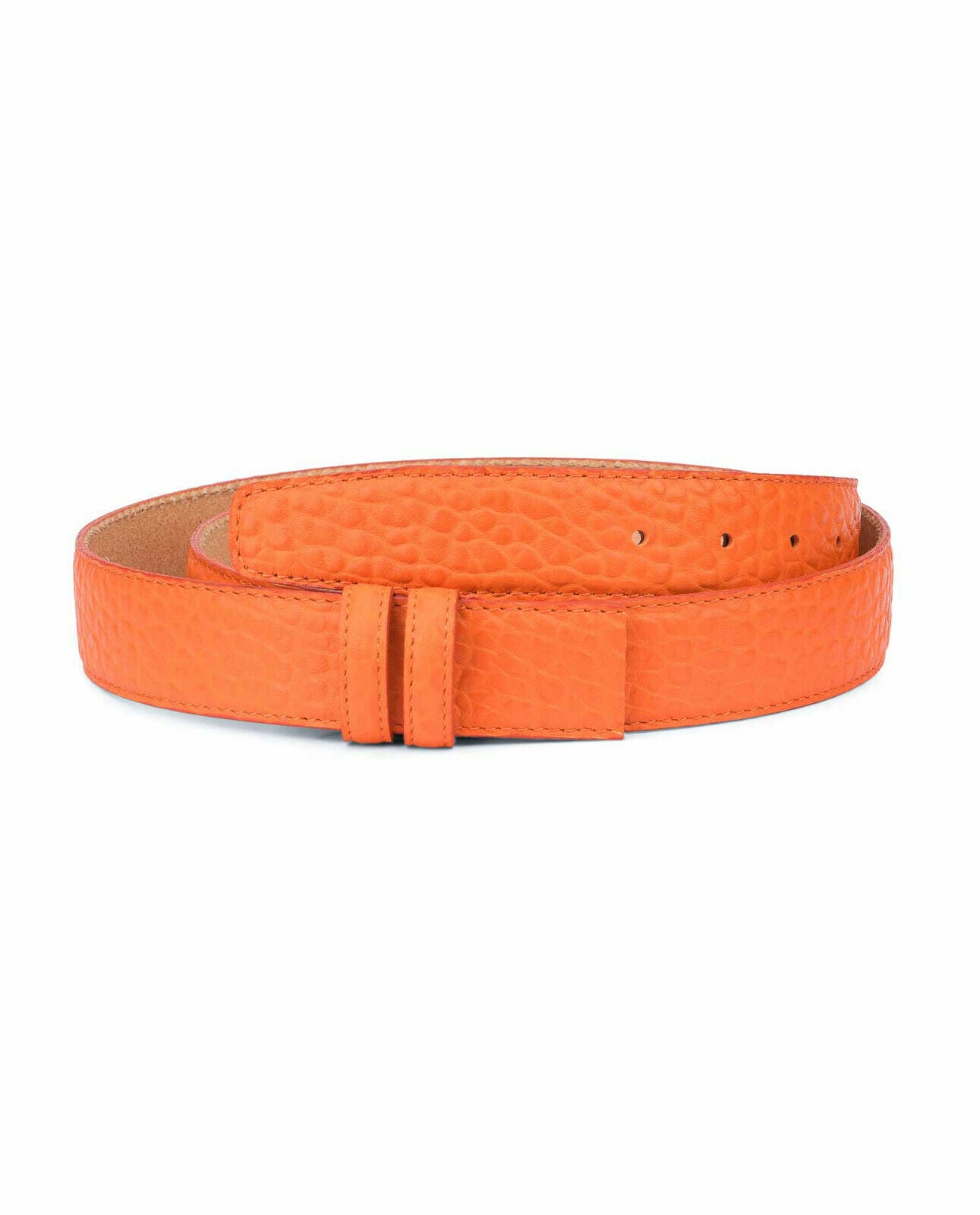 Replacement Belt Strap For Montblanc Buckles Mens Belts 35 Mm Orange Leather