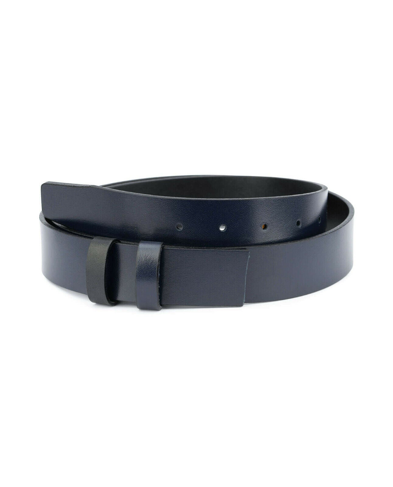 Reversible Replacement Leather Strap For Belt Blue Black 35 Mm For Dunhill