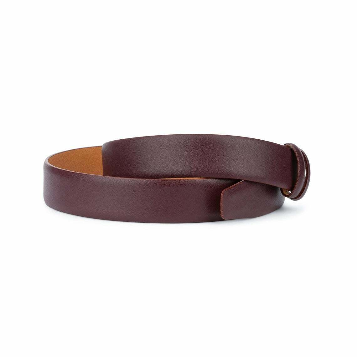 Burgundy Leather Belt Replacement Strap For Dunhill Mens Belts Solid 35mm