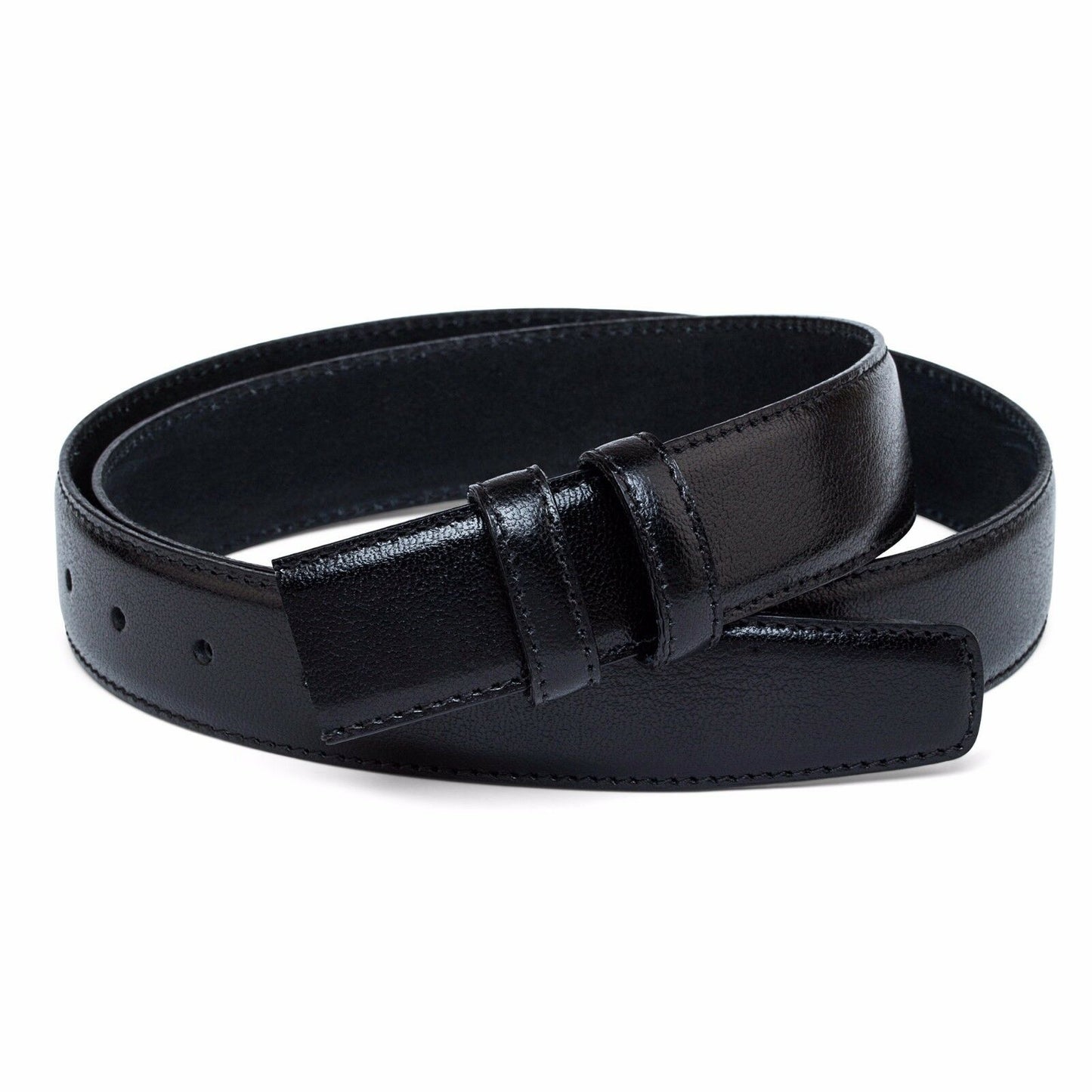 Smooth Leather Black Belt Strap Mens belts For ferragamo buckles Made in Italy