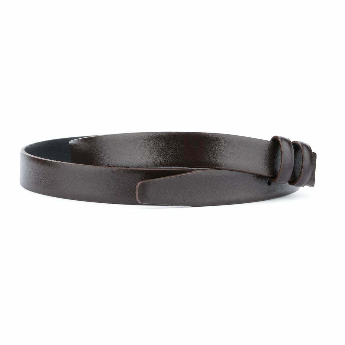 Dark Brown Leather Belt 1” Replacement Strap For Ferragamo Mens Womens Coffee