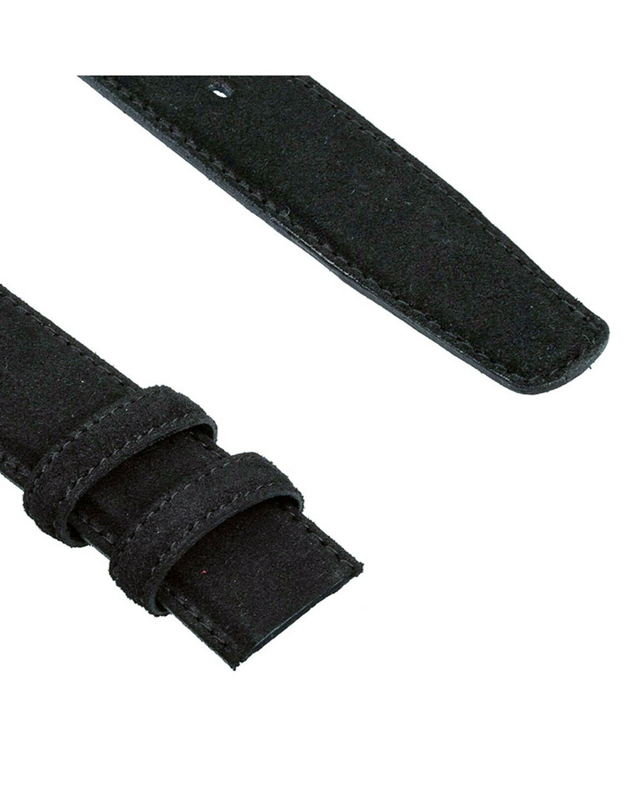 Black Suede Belt Strap Without Buckle For Dunhill 35mm Replacement Strap