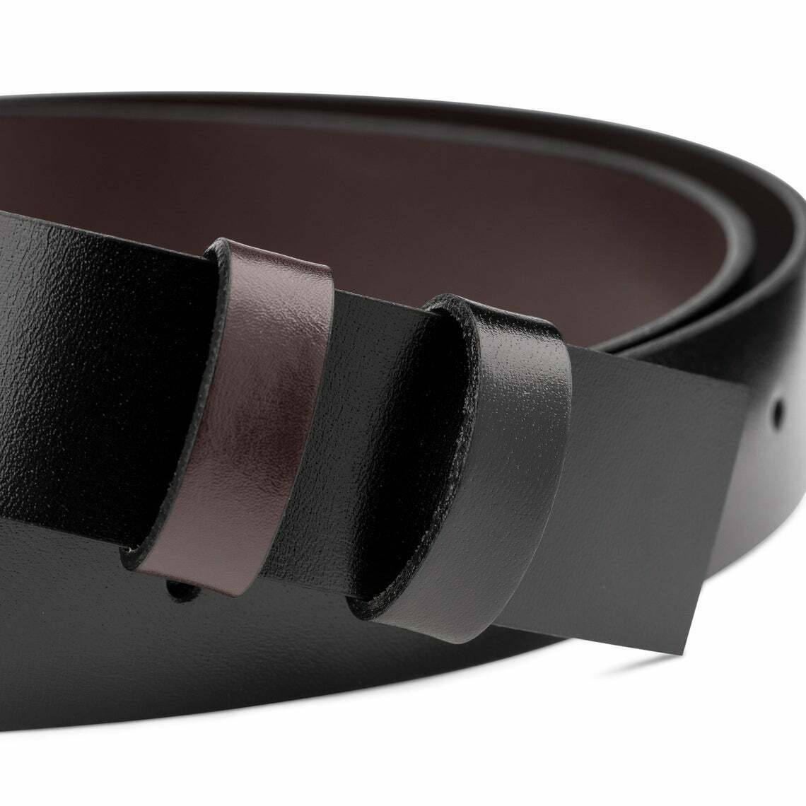 Reversible Belt Mens Leather Strap For Cartier Belts 35mm Black Brown 1 3-8''