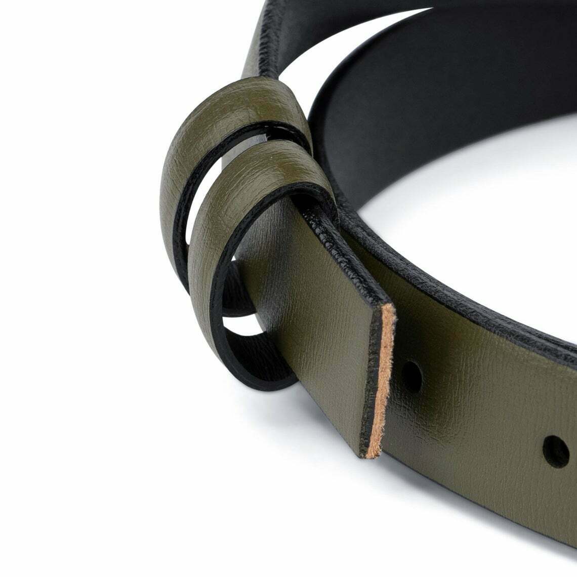 1 Inch Olive Green Belt Strap No Buckle For Montblanc 25 Buckles Womens Belts