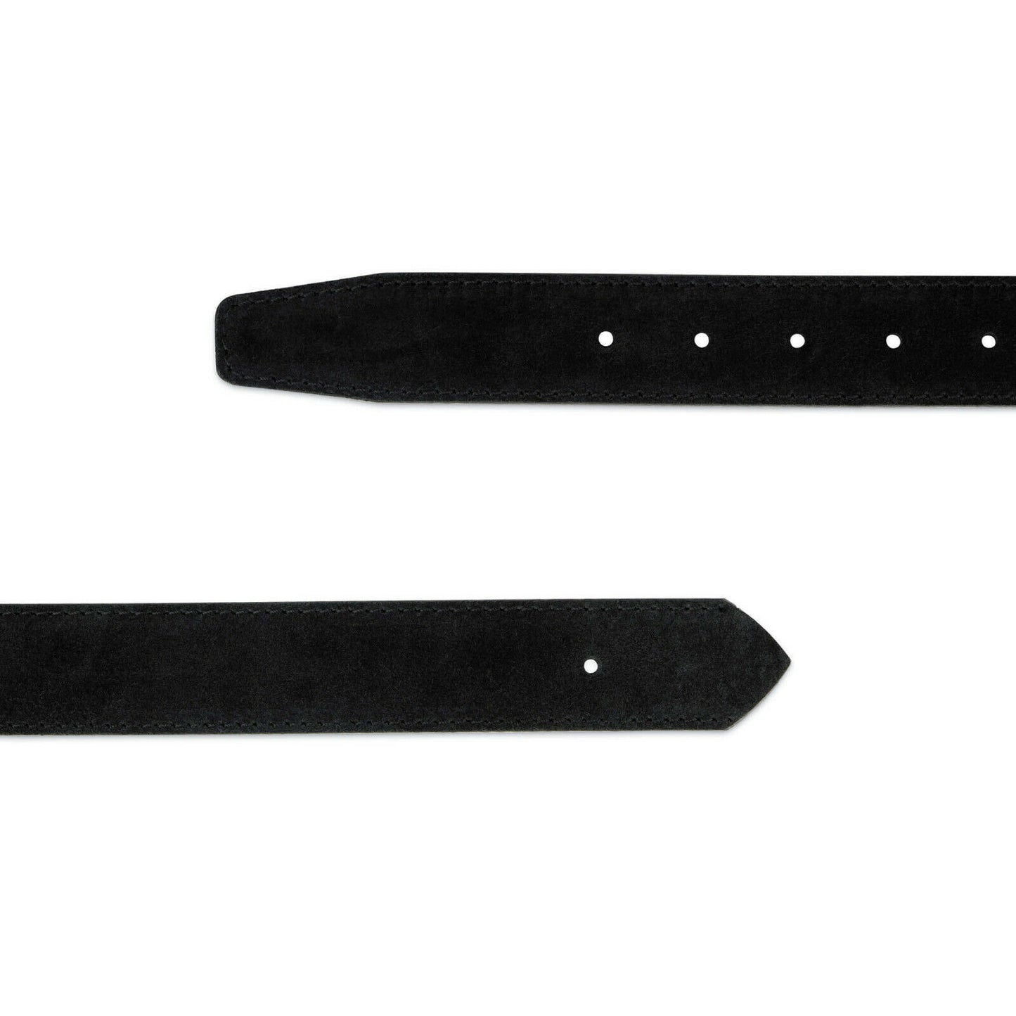 Belt Strap For Dunhill Buckle Black Suede Replacement 35 Mm Genuine Leather
