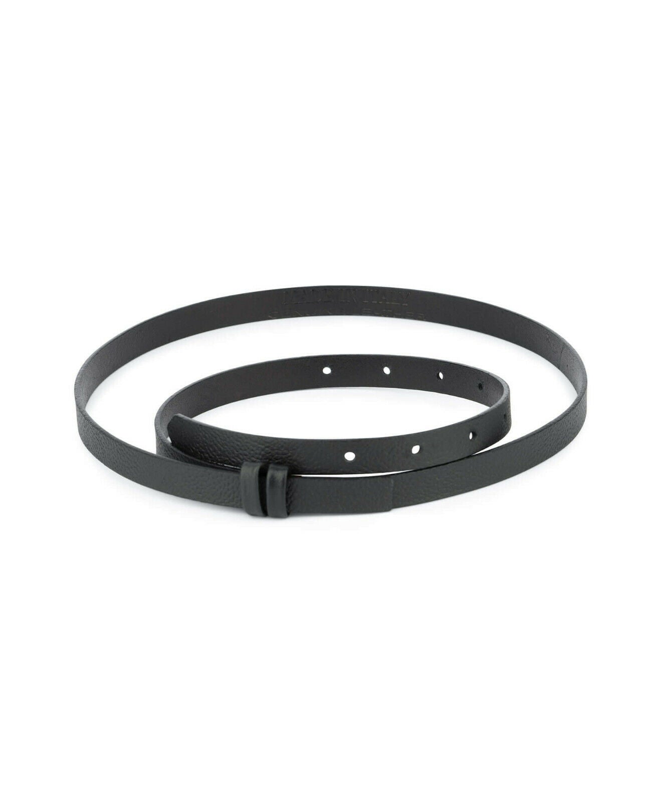 Womens Black Leather Belt Strap Replacement For Montblanc Buckle 15 Mm Thin