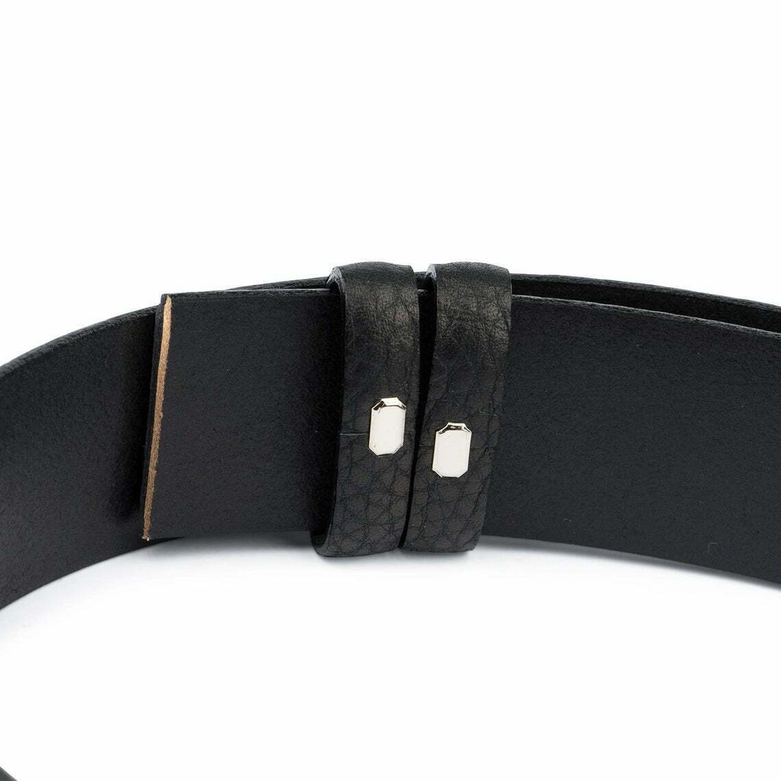 Black Soft Leather Belt Strap Mens For Cartier Buckles Pebbled Calfskin 35mm