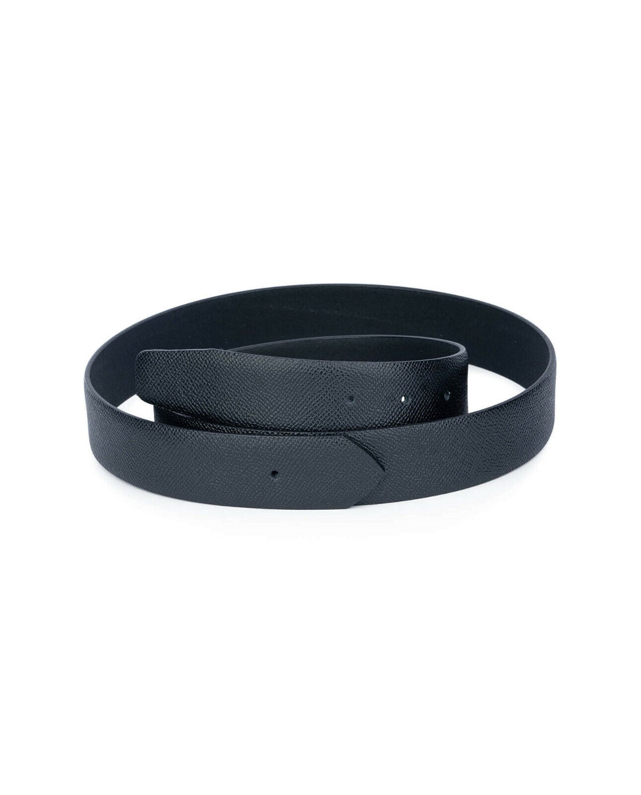 Black Belt Strap For Montblanc Buckle Replacement 35 Mm Saffiano Leather Real