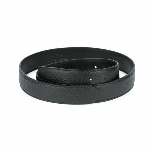 Black Belt Straps Leather For Ferragamo Replacement No Buckle Calfskin Size