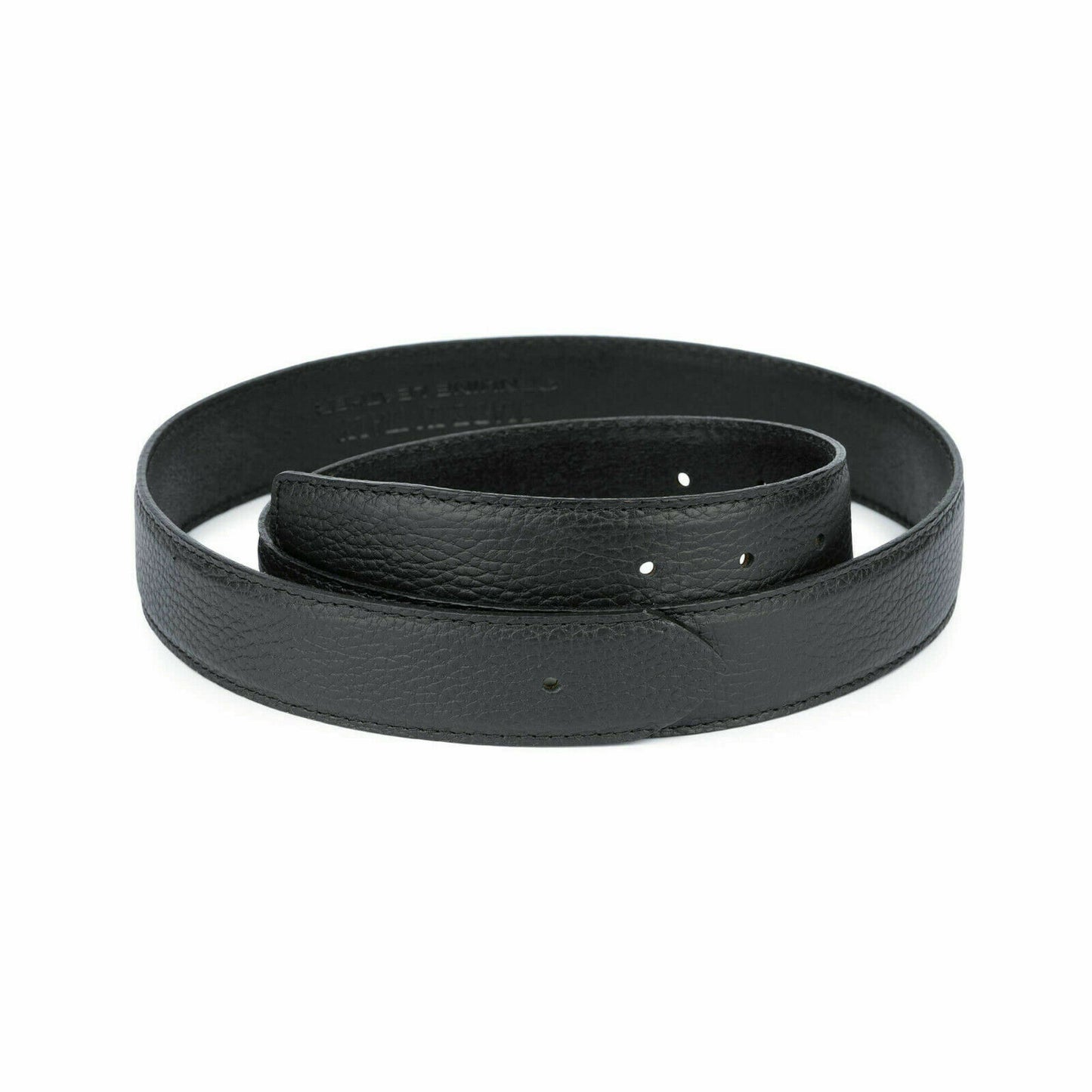 Black Belt Straps Leather For Ferragamo Replacement No Buckle Calfskin Size