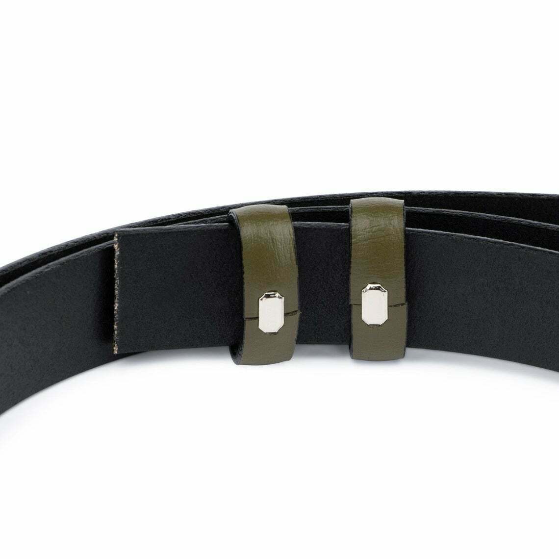 1 Inch Olive Green Belt Strap No Buckle For Cartier 25 Buckles Womens Belts