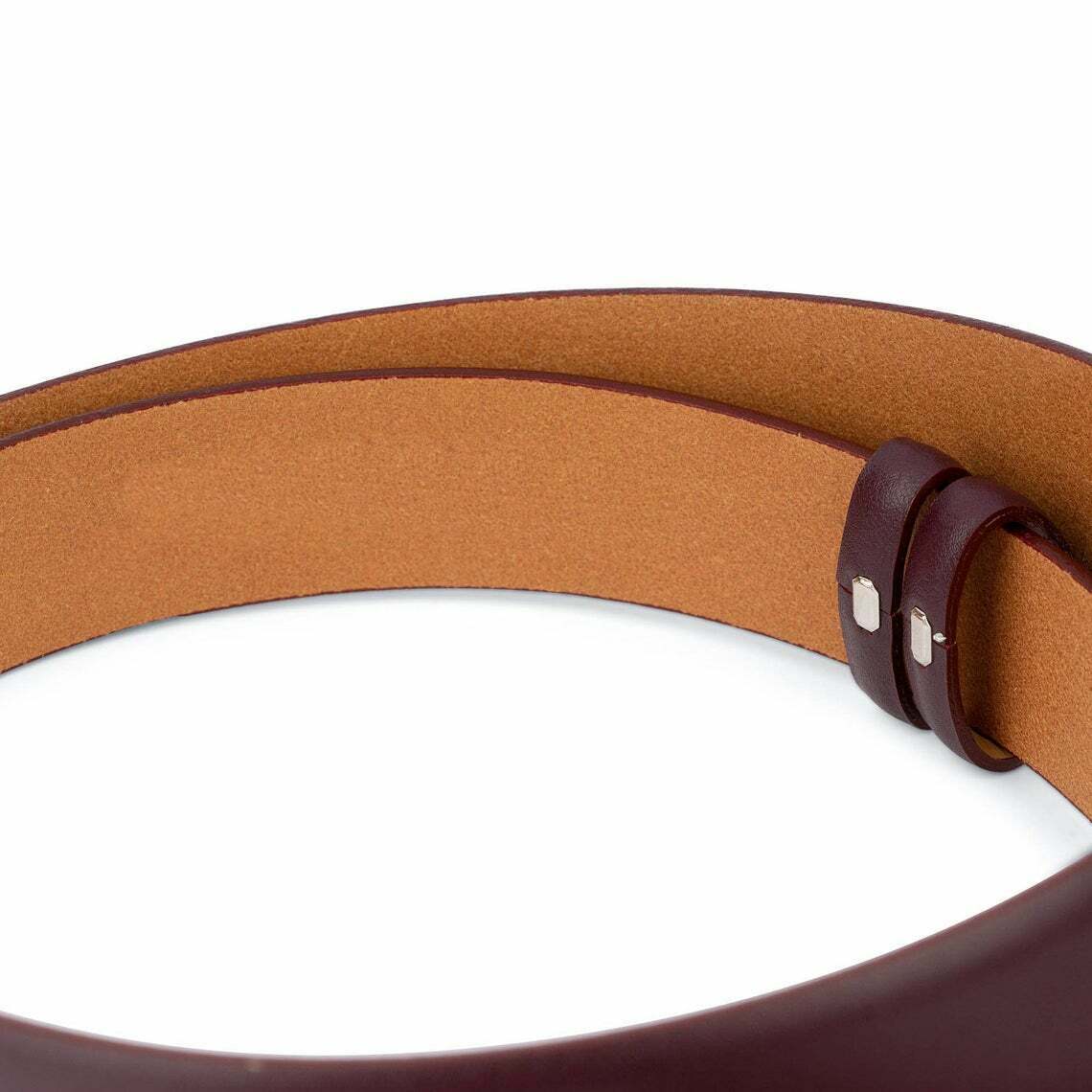 Burgundy Leather Belt Replacement Strap For Montblanc Mens Belts Solid 35mm