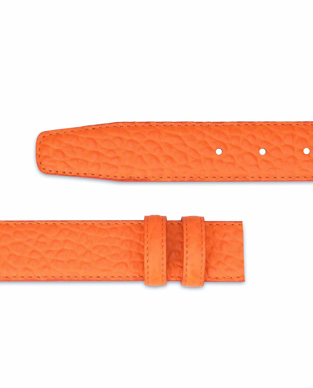 Replacement Belt Strap For Montblanc Buckles Mens Belts 35 Mm Orange Leather