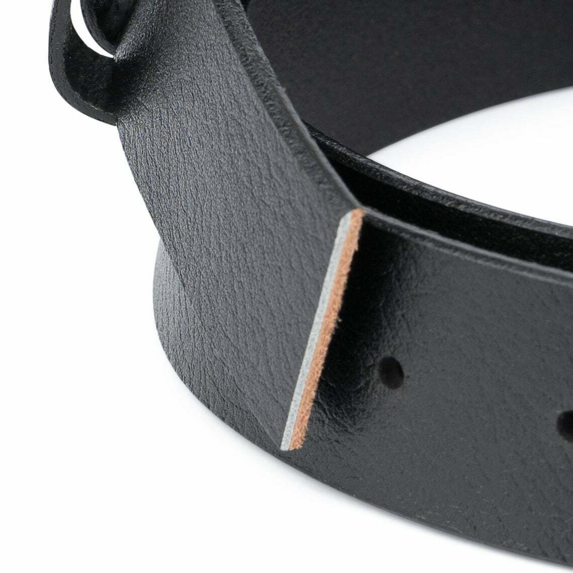 Black Belt Without Buckle For Dunhill Belt Mens Genuine Leather Strap 35mm