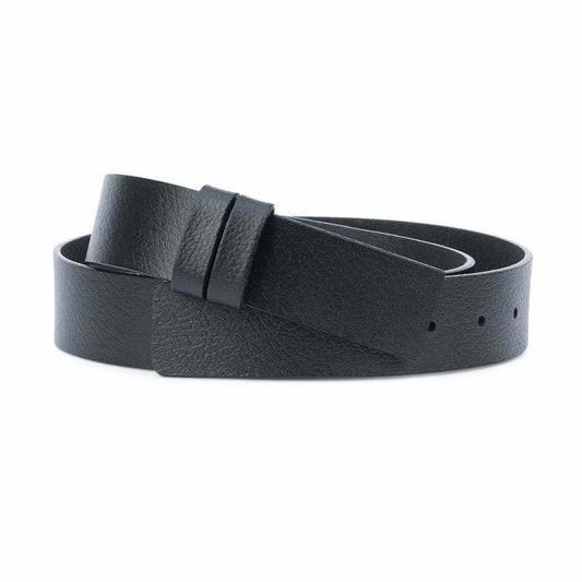 Black Belt Without Buckle For Dunhill Belt Mens Genuine Leather Strap 35mm