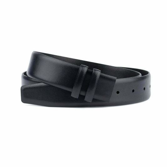 Mens Navy Blue Belt Without Buckle For Ferragamo Belt Genuine Leather Strap 35mm