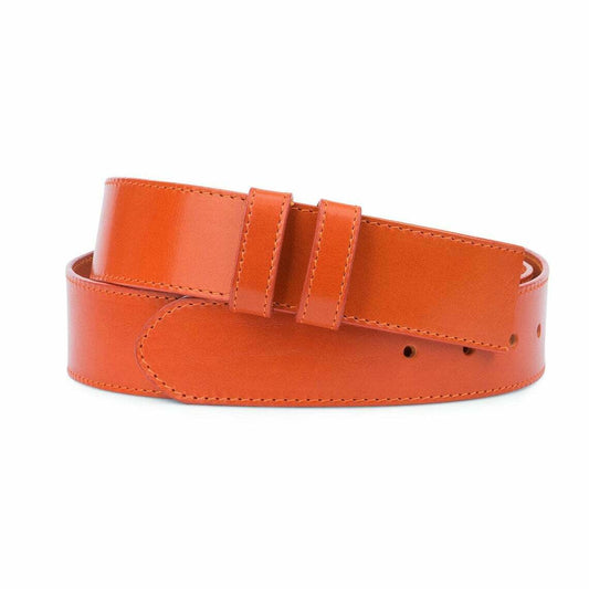 Tan Wide Leather Belt Strap 40mm Replacement For Ferragamo Buckles Brown Veg Tan