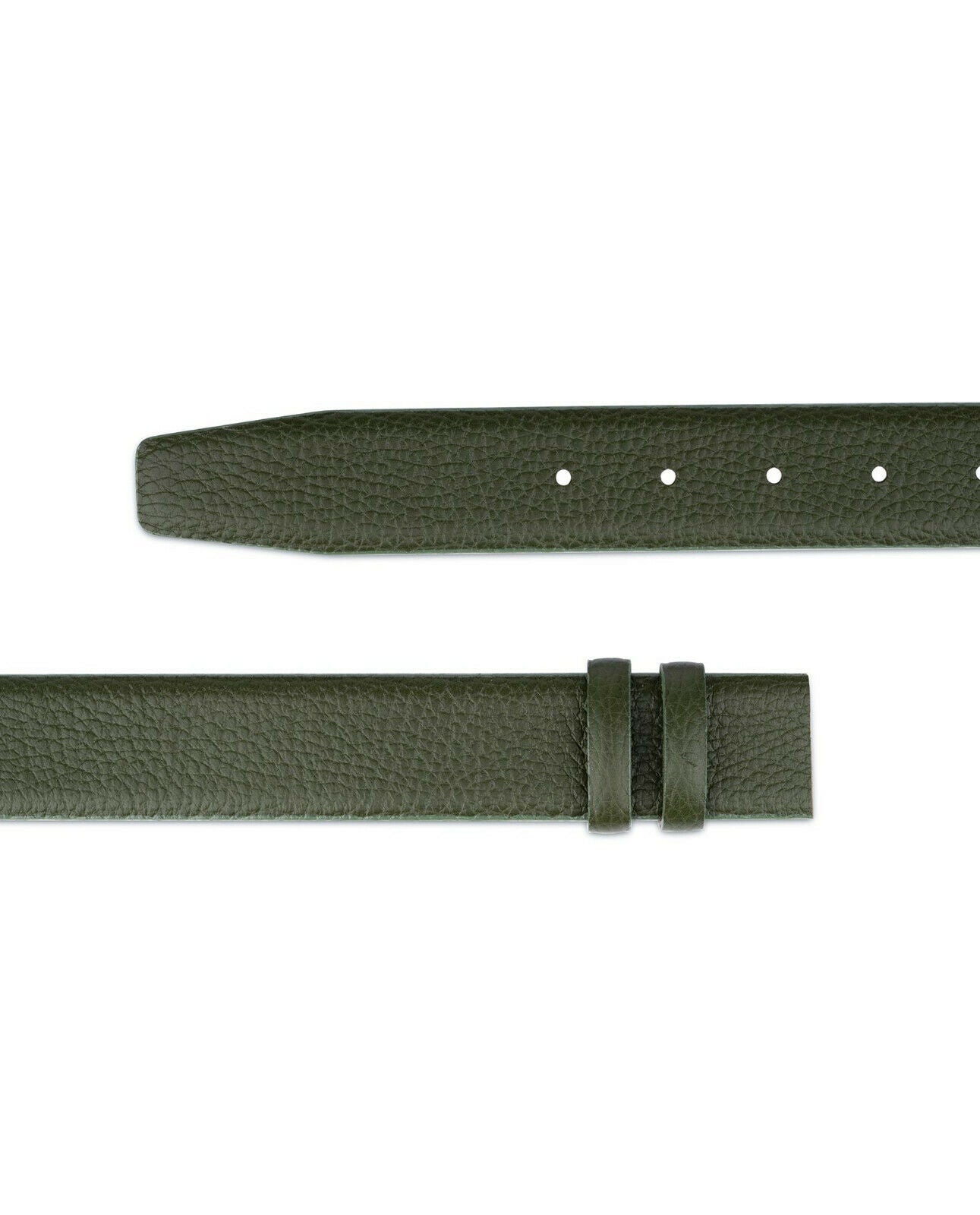 Mens Green Leather Belt Strap For Montblanc No Buckle 35 Mm Replacement