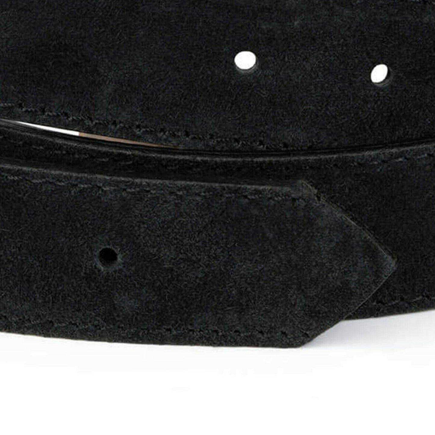 Belt Strap For Dunhill Buckle Black Suede Replacement 35 Mm Genuine Leather