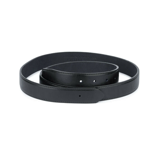 Full Grain Leather Belt Strap For Fendi Buckles 30 Mm Replacement Black Italy