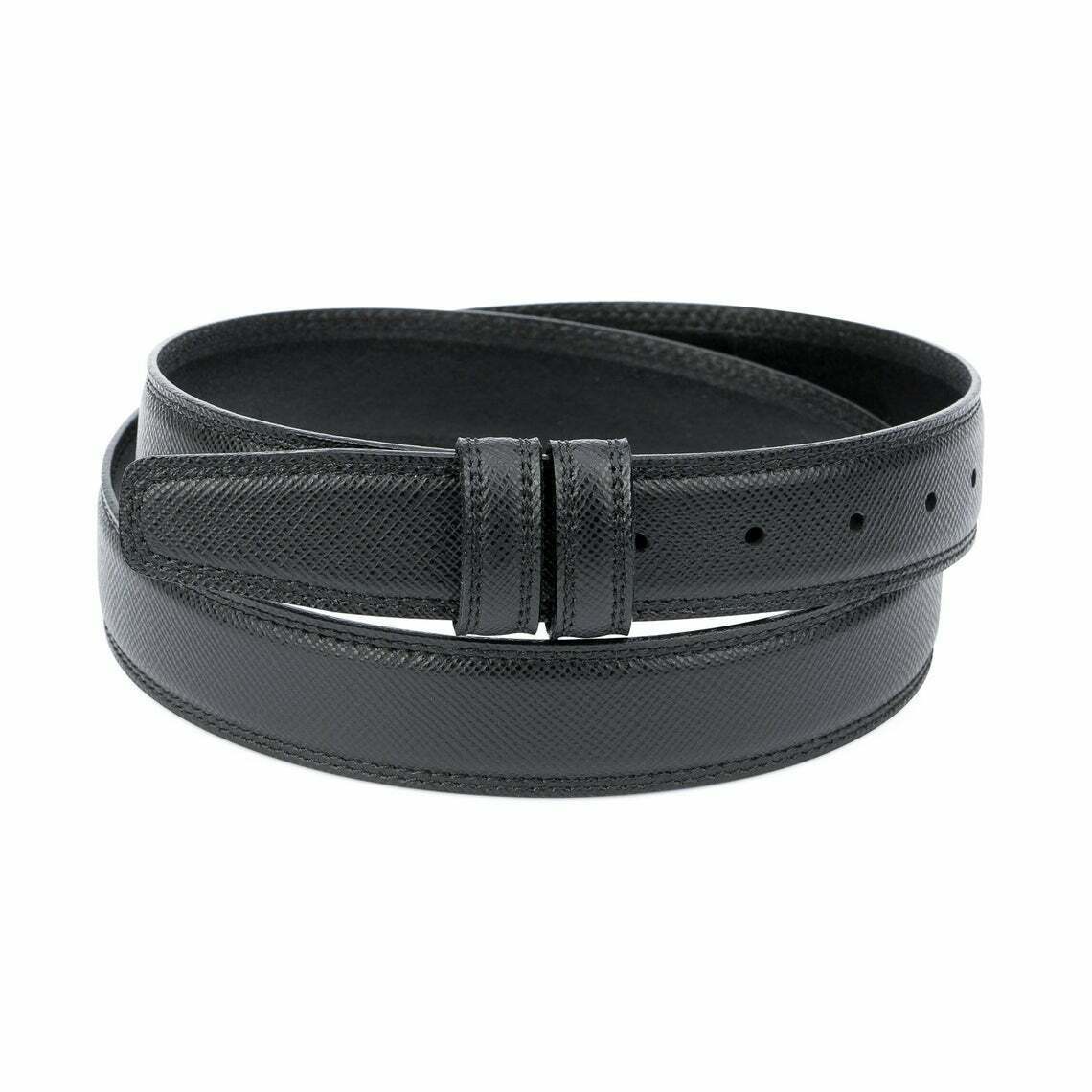 Saffiano Leather Belt Strap For Dunhill Belts 35mm Mens Replacement Genuine