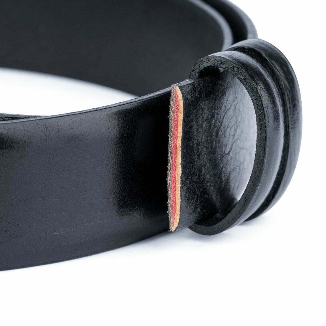 Black Veg Tan Leather Belt Strap For Montblanc Buckles 35 Mm Mens Vegetable Tann