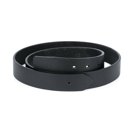 Black Mens Belt Strap For Fendi Buckles 35 Mm Full Grain Leather Italy 35 Mm