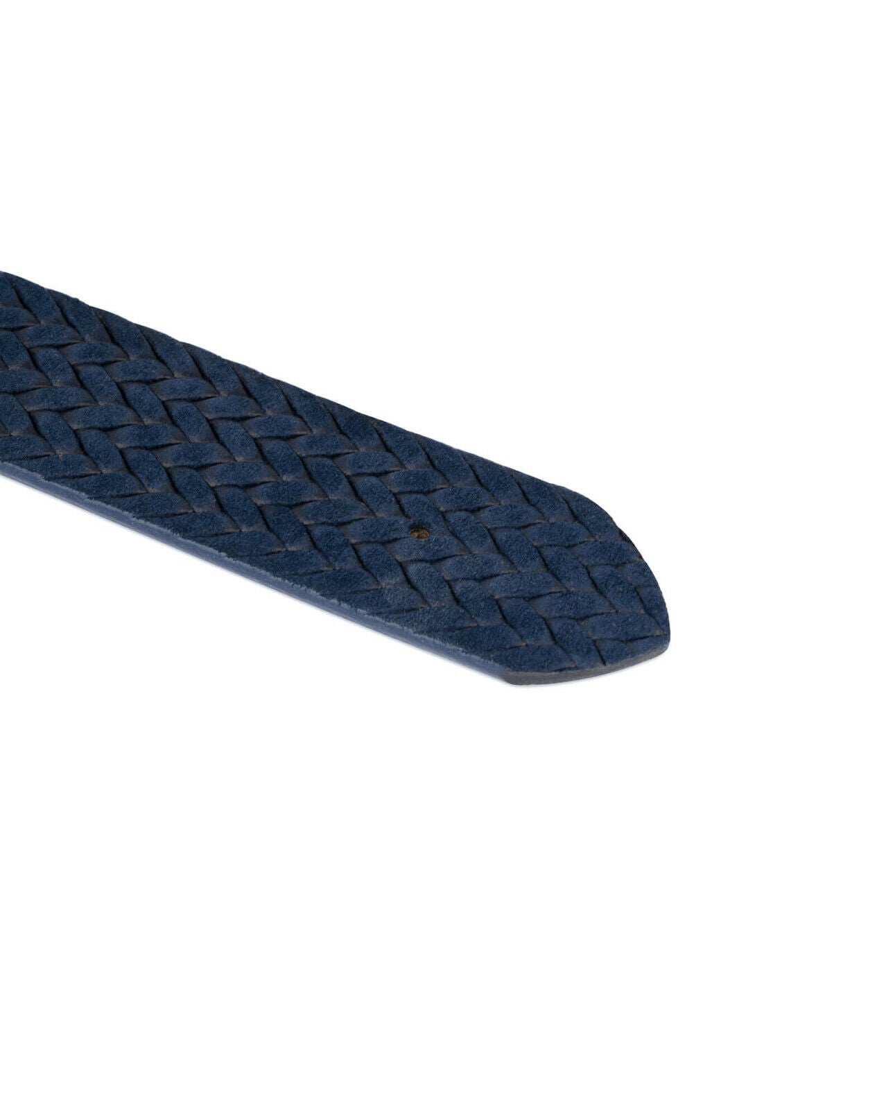 Blue Suede Belt Strap For Fendi Buckles 35 Mm Woven Embossed Womens Mens Real