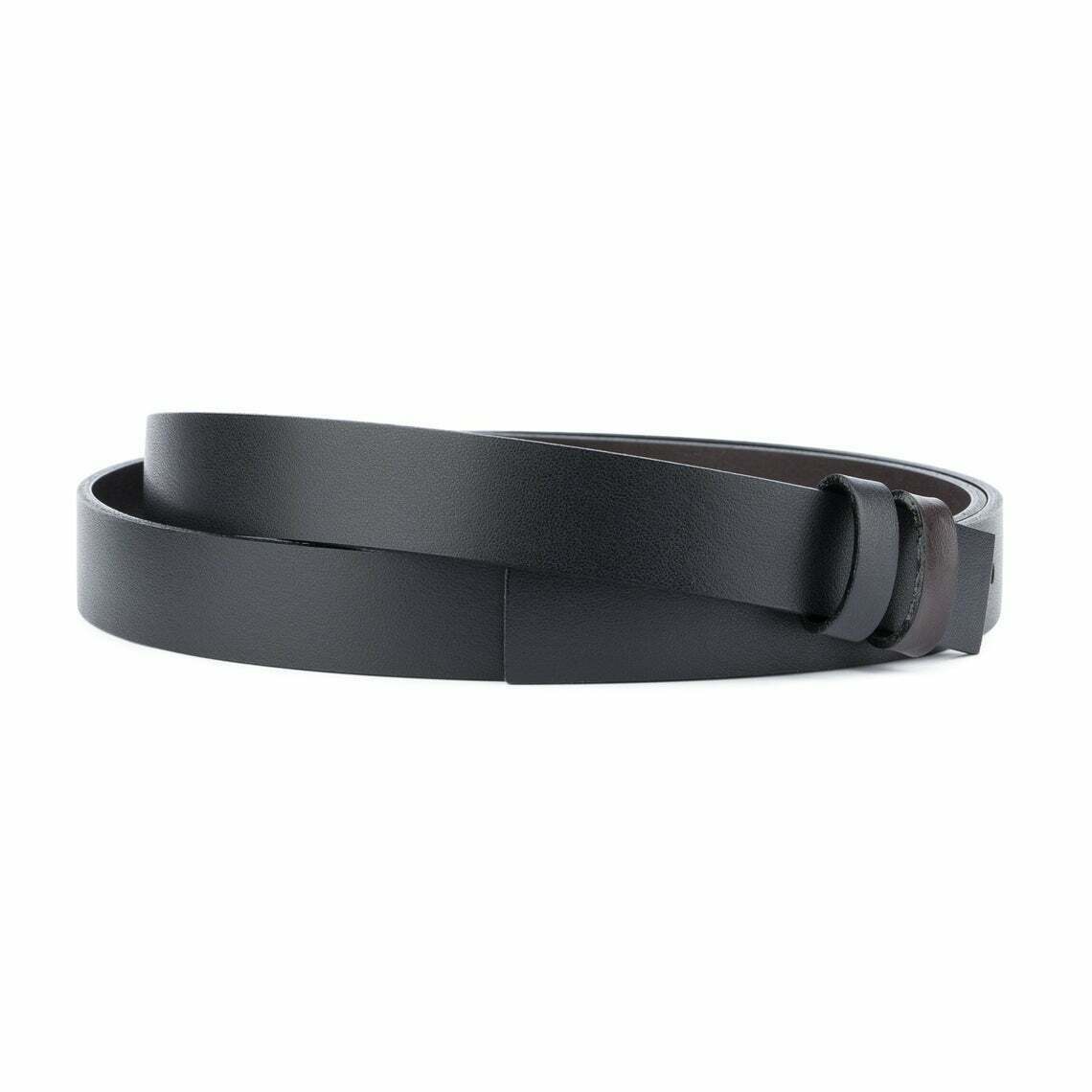 1 Inch Men's Reversible Belt Strap For Cartier Buckles Black Brown 25mm